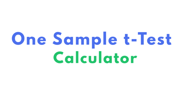 one sample t-test calculator