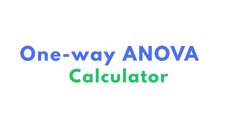 one-way anova calculator with mean and standard deviation