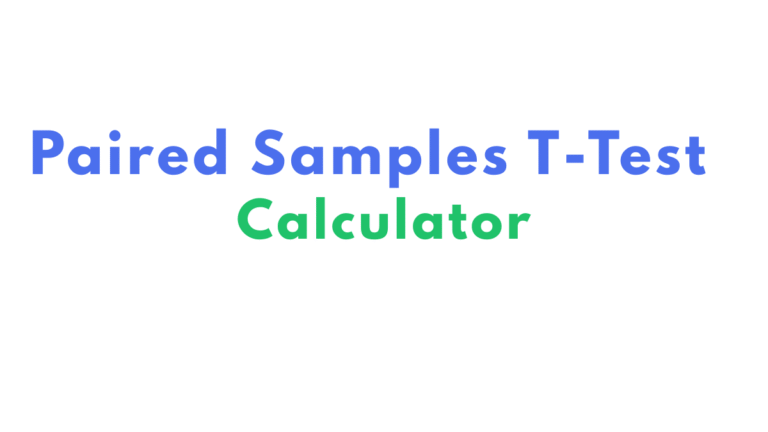 paired samples t-test calculator