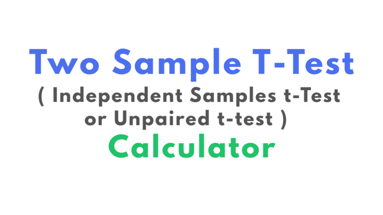 two sample t-test calculator