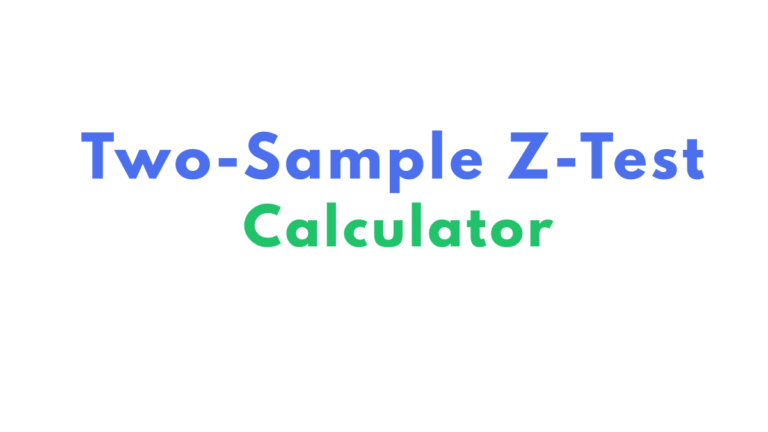two sample z test calculator